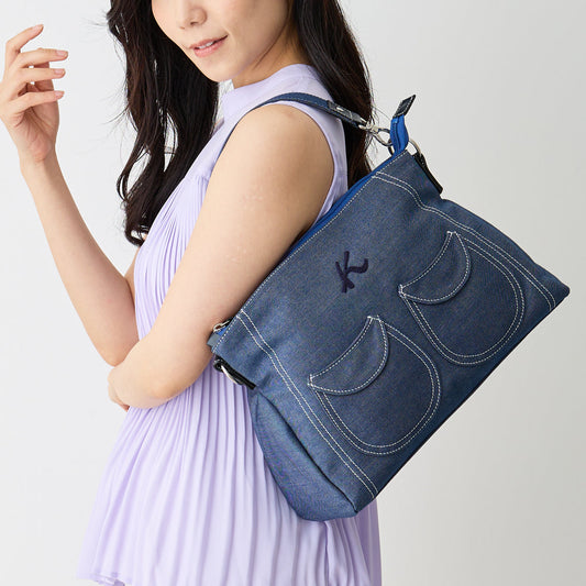 デニム素材が魅力的!キタムラK2の2WAYデニムハンドバッグ『Z-105』