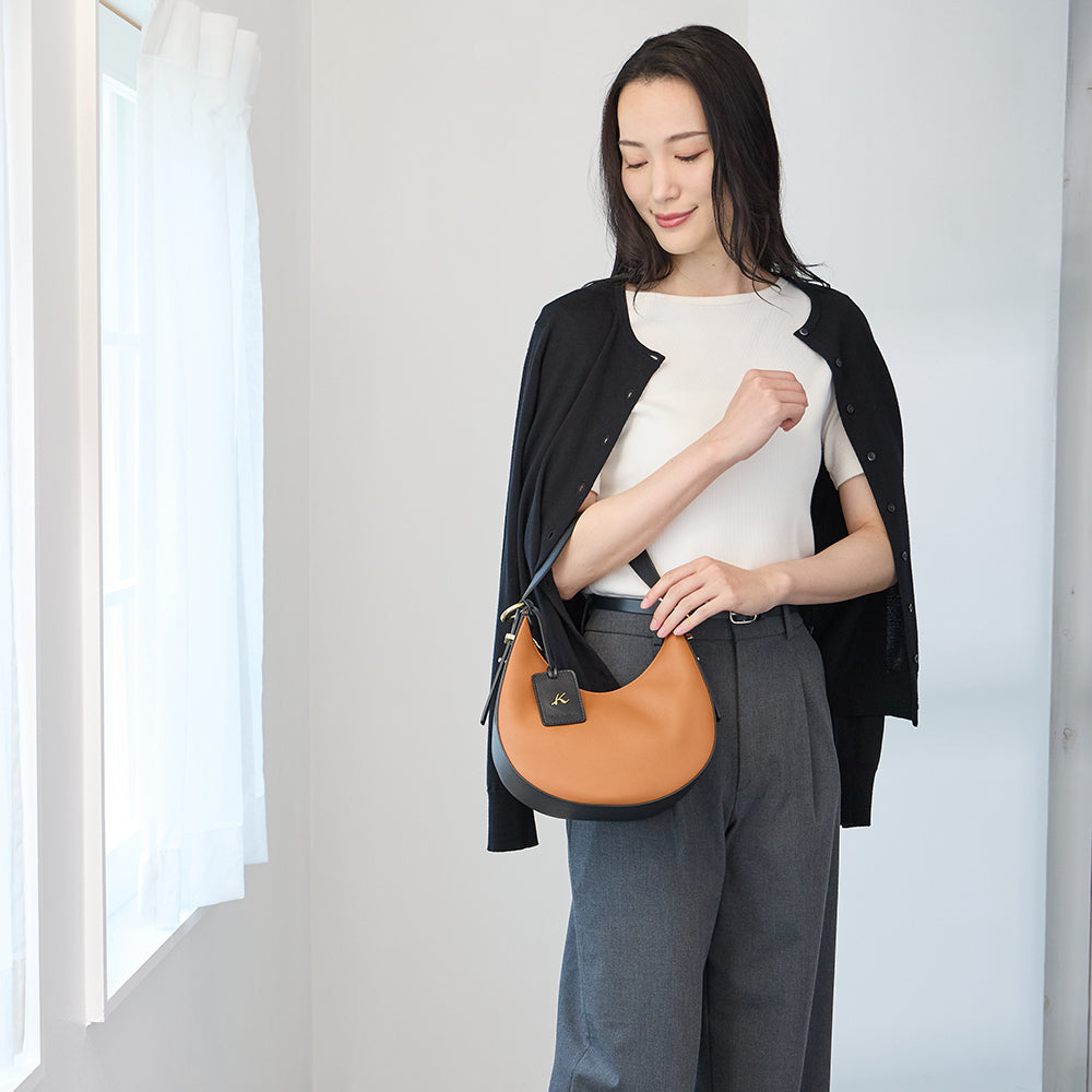 イタリー製 | 2WAY牛革セミショルダーバッグ KI-732