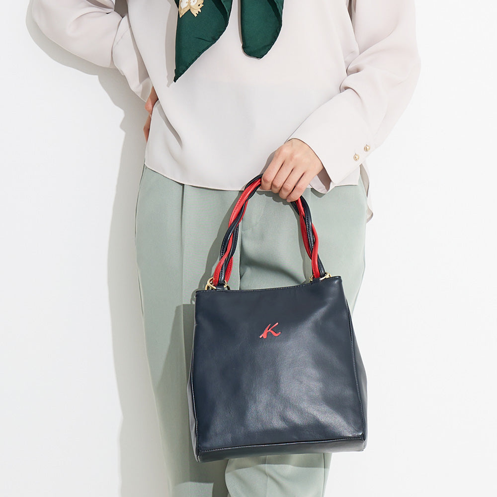 軽量 | 日本製 | 牛革ハンドバッグ P-1096