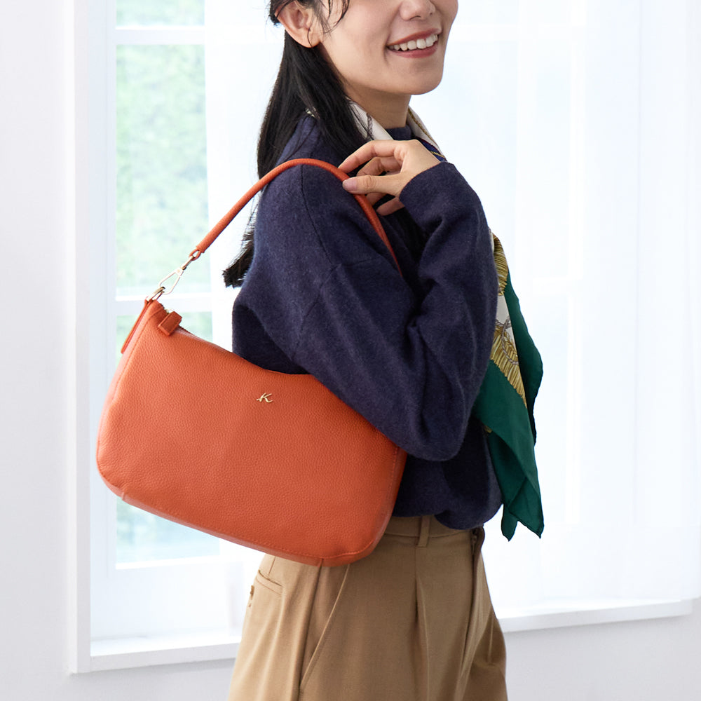 2WAY牛革セミショルダーバッグ P-1103