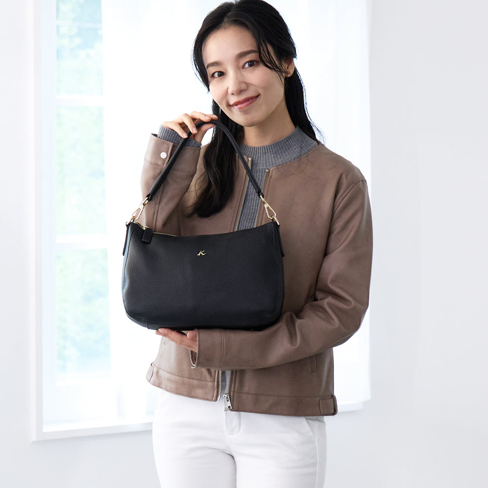 25AW新色 | 2WAY牛革セミショルダーバッグ P-1103