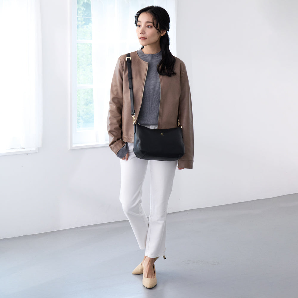 25AW新色 | 2WAY牛革セミショルダーバッグ P-1103