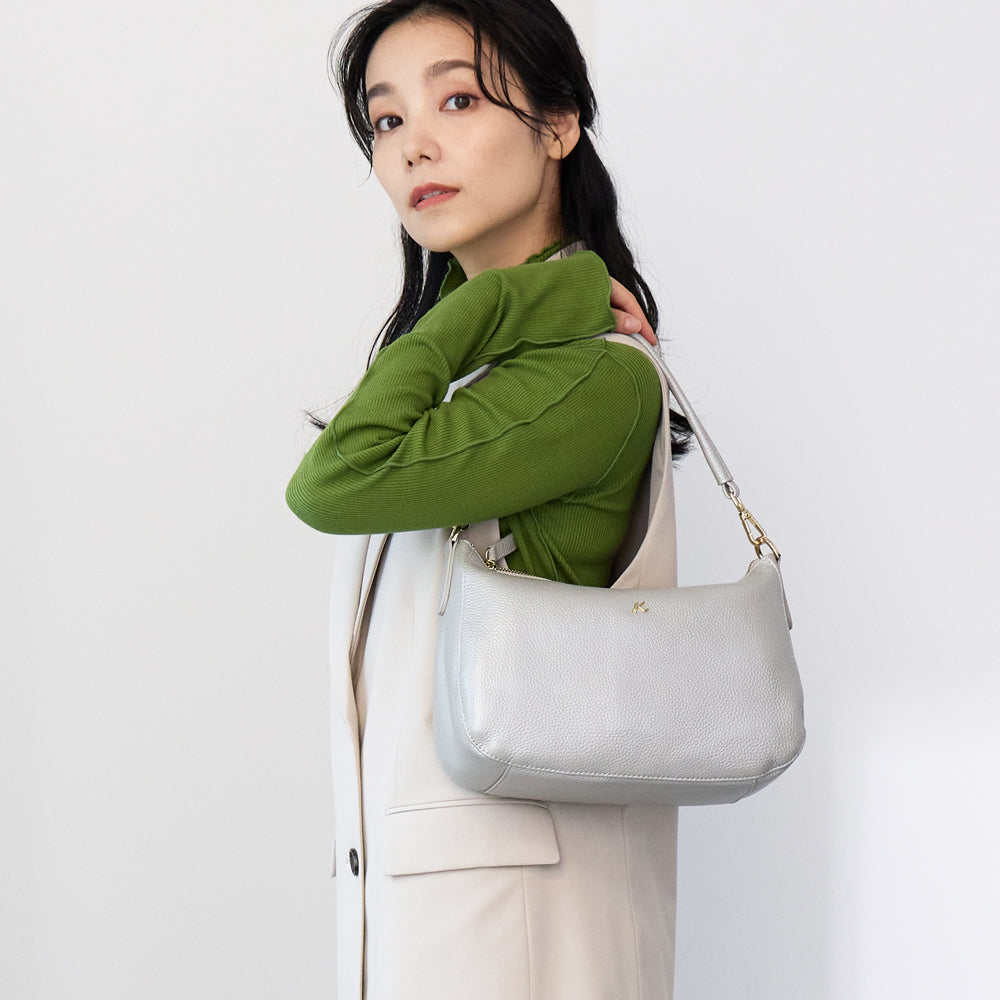 2WAY牛革セミショルダーバッグ P-1103