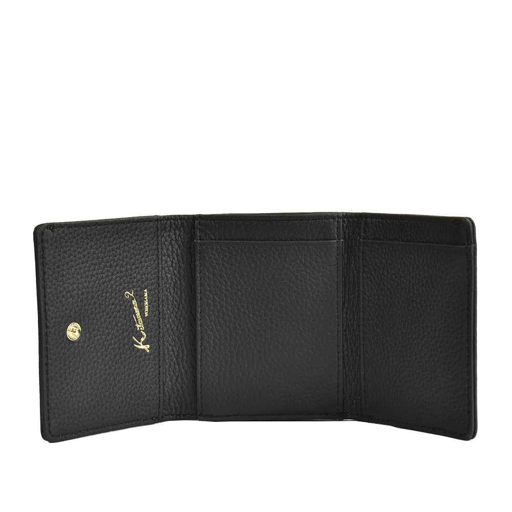 キタムラ 三折財布 キズが目立ちにくいシュリンクレザー ZH0427 メンズ ブラック 黒 15151 キタムラ] 三折財布 キズが目立ちにくい型押し PH0635 ダークブルー