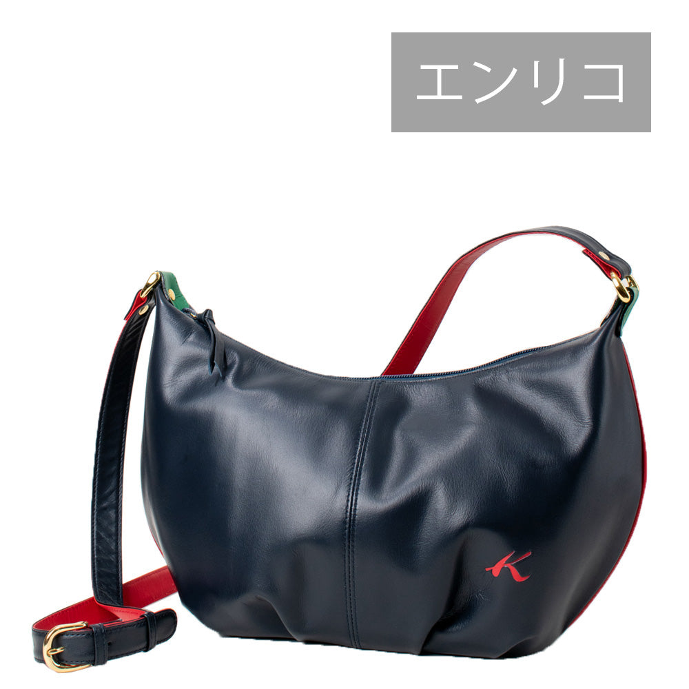 エースstore【新品未使用】キタムラ2  P-1097  Kロゴ　レザーショルダーバッグ