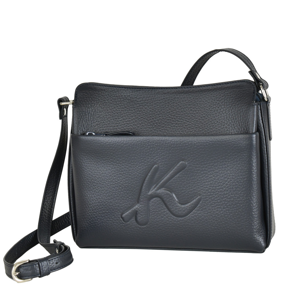 Kitamura キタムラ ブラック 黒 レザー トートバッグ セミショルダー  