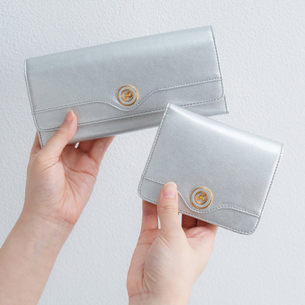 kitamura2合皮エナメルボックス型二つ折り財布